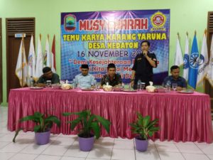 Temu Karya Serta Pemilihan Ketua Karang Taruna Desa Kedaton Sukses Dan Meriah