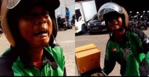 Viral driver ojek nangis sesenggukan karena orderan di-cancel