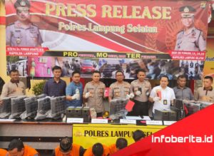 Polres Lamsel Berhasil Mengamankan 34 Tersangka Sepanjang Ops Lilin Krakatau