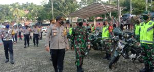 Polres Lamsel Menggelar Apel Kesiapan Kendaraan Jelang Ops Ketupat Krakatau 2020