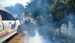 Cegah Covid-19 dan DBD, Aribun Sayunis Fogging di Bakauheni