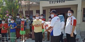 Aribun Sayunis Berbagi Sembako Dan Masker di Panti Asuhan Lampung Selatan