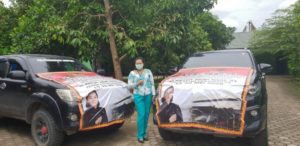 Dewi Nadi Bagi-Bagi Sembako Dan Masker Serta Edukasi Warga Soal Pencegahan Covid -19