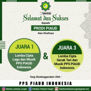 Mahasiswa Prodi PIAUD UNU Sunan Giri Bojonegoro Raih Juara 1 Cipta Lagu dan Juara 3 Lomba Cipta Gerak Tari