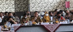 Pemkab Lamsel Ikuti Rakor Antisipasi Penyebaran Covid-19 Gelombang III