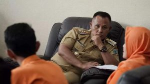 Audiensi Pos Indonesia Cabang Bandar Lampung, Bupati Berpesan Untuk Tidak Menimbulkan Kerumunan dalam Penyerahan BSST