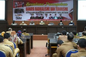Cegah Radikalisme dan Terorisme, Pemkab Lamsel Menggelar Sosialisasi Pada Para Camat dan Kepala Desa