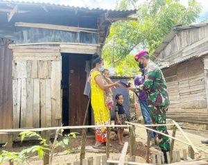 Danpuslatpurmar 8 Teluk Ratai Gandeng PT. Asia Makmur Lakukan Bansos
