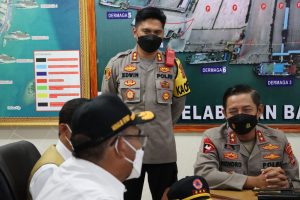 Kapolres Lamsel, Dampingi Kunker Menko PMK-RI di Pelabuhan Bakauheni
