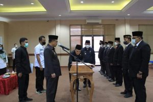 Sekda Lamsel Lantik 4 Pejabat Administrator dan 10 Pejabat Pengawas