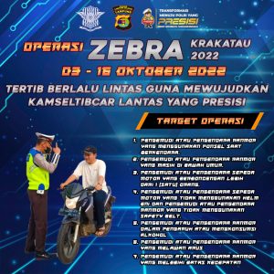 Polres Lampung Selatan Gelar Operasi Zebra Krakatau 2022 selama 14 hari
