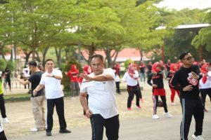 Kegiatan Senam Rutin Pemerintah Kabupaten Lampung Selatan