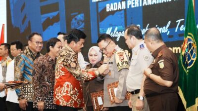 Ungkap Perkara Mafia Tanah, Polda Lampung Diganjar Penghargaan Kementerian Agraria