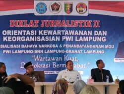 PWI Lampung Gelar Diklat Jurnalistik, Ketua : Wartawan Berkualitas