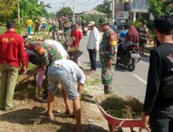 Hari Juang TNI AD Ke 78, Koramil 421-06/Natar Gelar Karya Bakti Pembersihan Masjid An’Nur