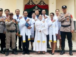 Kondusifkan Perayaan Natal, Koramil 421-06/Natar dan Uspika Kecamatan Natar Patroli Pam Gereja