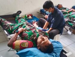 Anggota Koramil 421-06/Natar Donor Darah Dalam Rangka HUT Persit Ke 78 dan Peduli Terhadap Sesama