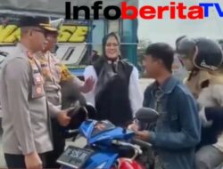 Polres Pringsewu Gelar Operasi Keselamatan Lalu Lintas di Simpang Tugu Gajah