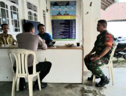 Tingkatkan Sinergitas, Babinsa dan Bhabinkamtibmas Komsos Dengan Perangkat Desa dan Tokoh Masyarakat