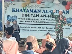 Mewujudkan Generasi Cinta Al-Qur’an, Babinsa menghadiri Acara Khatam Al-Qur’an