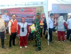 Babinsa Koramil 421-06/Natar Hadiri Operasi Pasar Murah di Desa Rulung Helok