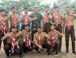 Danramil 421-06/Natar Hadiri Upacara HUT Pramuka Ke-63 Tahun 2024 Tingkat Kecamatan Natar