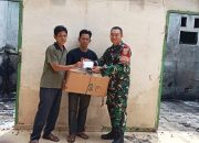 Babinsa Negara Ratu Dampingi Penyerahan Bantuan untuk Korban Kebakaran