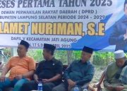 Anggota DPRD Lamsel H. Slamet Nuriman SE., Menggelar Reses Pertama Tahun 2025 di Desa Way Huwi Jati Agung
