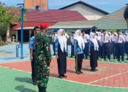 MPLS, Jajaran Koramil 421-06/Natar, Berikan Pembekalan Wasbang dan Latihan PBB
