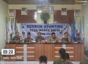 Penanganan Penurunan Angka Stunting, Babinsa Koramil 421-06/Natar Hadiri Rembuk Stunting