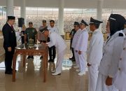 Danramil 421-06/Natar Hadiri Pelantikan PJ Kades Sinar Jati dan Trimulyo