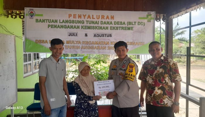 Pemdes Kuala Mulya Salurkan BLT-DD Tahap II untuk 14 KPM