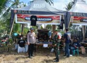 Babinsa Koramil 421-06/Natar dan Bhabinkamtibmas Monitoring HUT ke-5 RCBL di Desa Muara Putih.