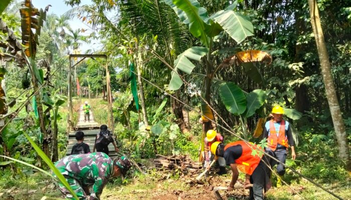 Jembatan Perintis Garuda Bangun Harapan Warga, Koramil 421-07/Sdm, Terus Mengawal Pembangunan