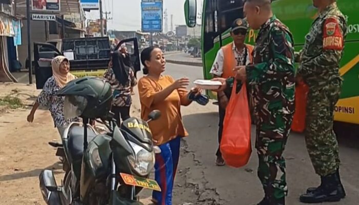 Jumat Berkah Koramil 421-06/Natar, Kepedulian Prajurit Teritorial Menyapa Para Pejuang Nafkah