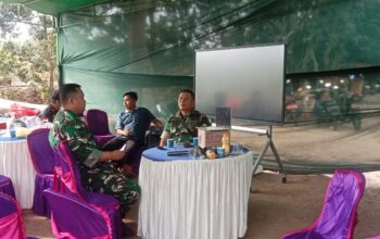 Danramil 421-06/Natar Dukung Pembangunan Jembatan Garuda Merah Putih, Akses Dua Desa Segera Terhubung