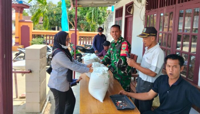 802 KPM Trimulyo Terima 30 Kg Beras, Serda Epus Kawal Penyaluran
