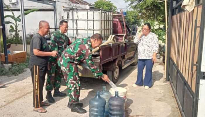 Air Bersih di Tengah Kemarau, Wujud Kepedulian Koramil 421-06/Natar untuk Warga
